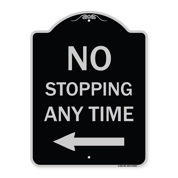 Signmission No Stopping Anytime with Arrow Heavy-Gauge Aluminum Architectural Sign, 24" x 18", BS-1824-23582 A-DES-BS-1824-23582 - main